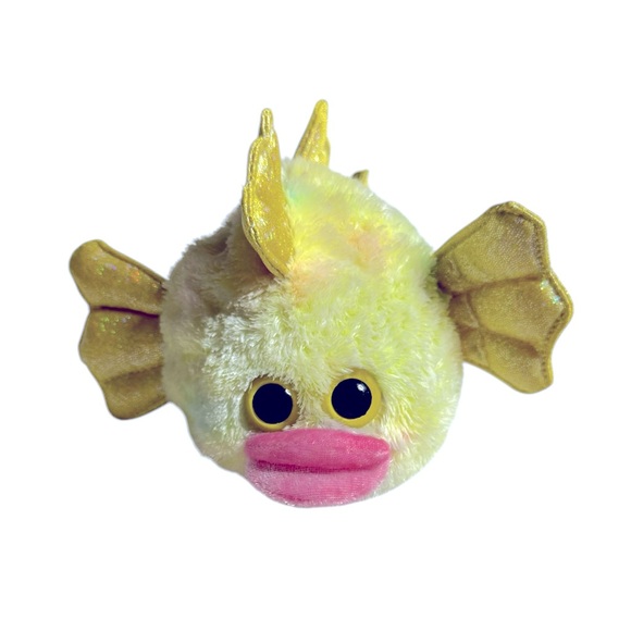 Discontinued Rare Toys R Us Animal Alley Yellow Shimmer Fish Plush Vintage